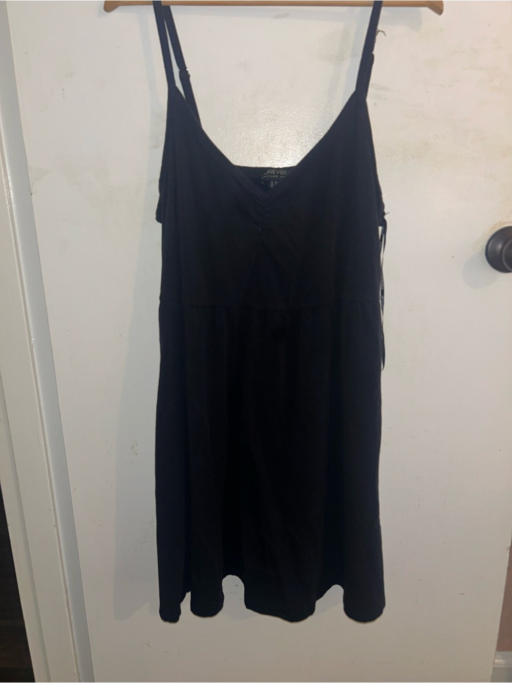 Forever 21 Black Mini Slip Dress with Adjustable Straps